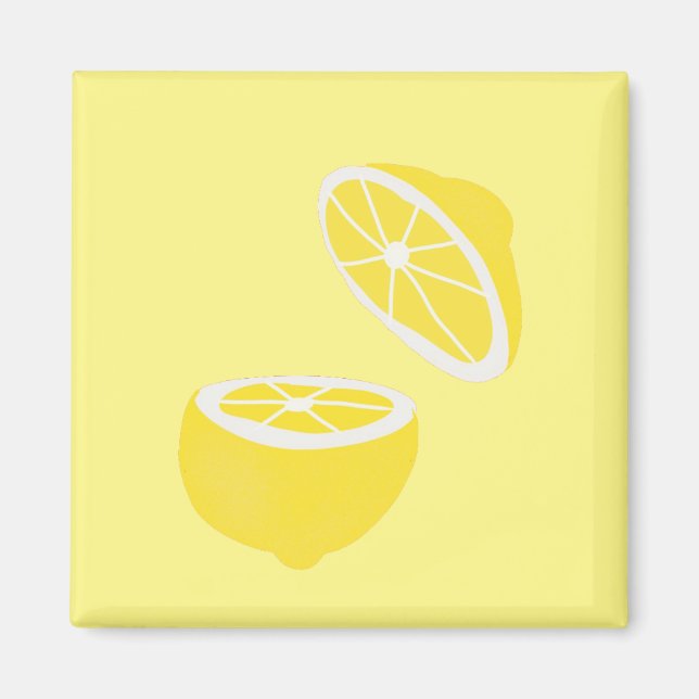 Aimant Hello Lemon jaune moderne fruit (Devant)
