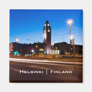 Aimant Helsinki centrale pendant l'heure bleue