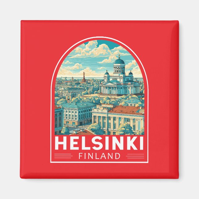 Aimant Helsinki Finland Travel Art Emblem (Devant)