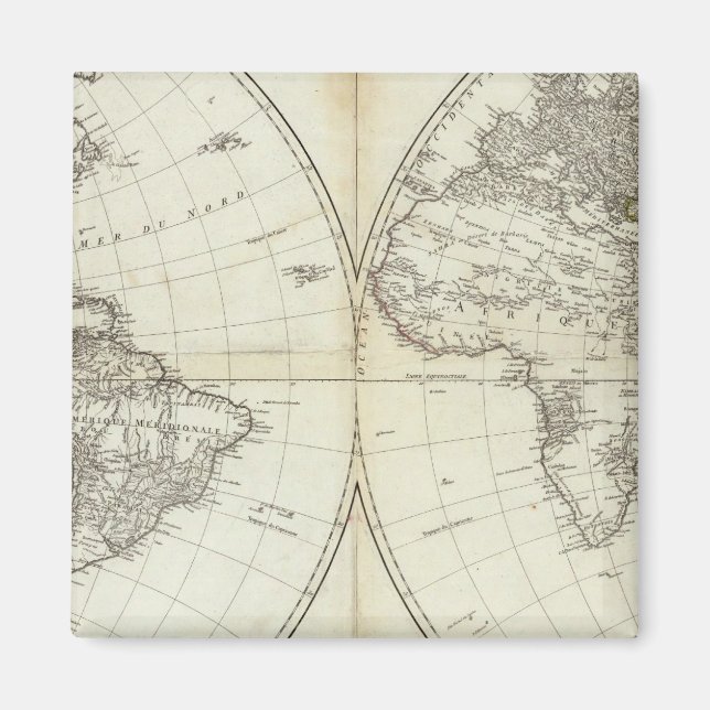 Aimant Hémisphère occidental ou nouveau monde (Devant)