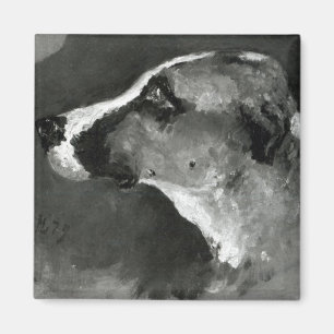 Aimant Henri de Toulouse-Lautrec   Tête d'un chien avec S