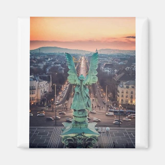 Aimant Héros Carré Budapest (Devant)