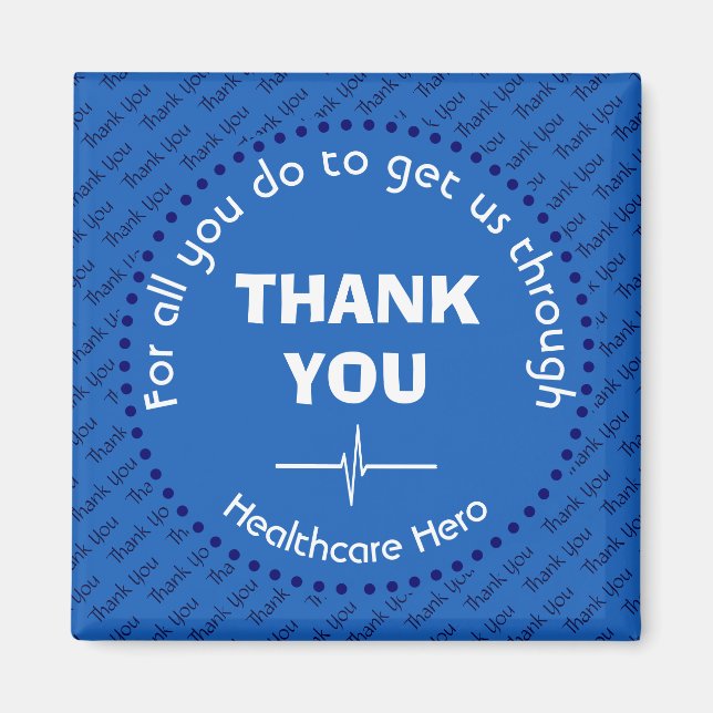 Aimant Héros de la santé Merci NHS BLUE (Devant)