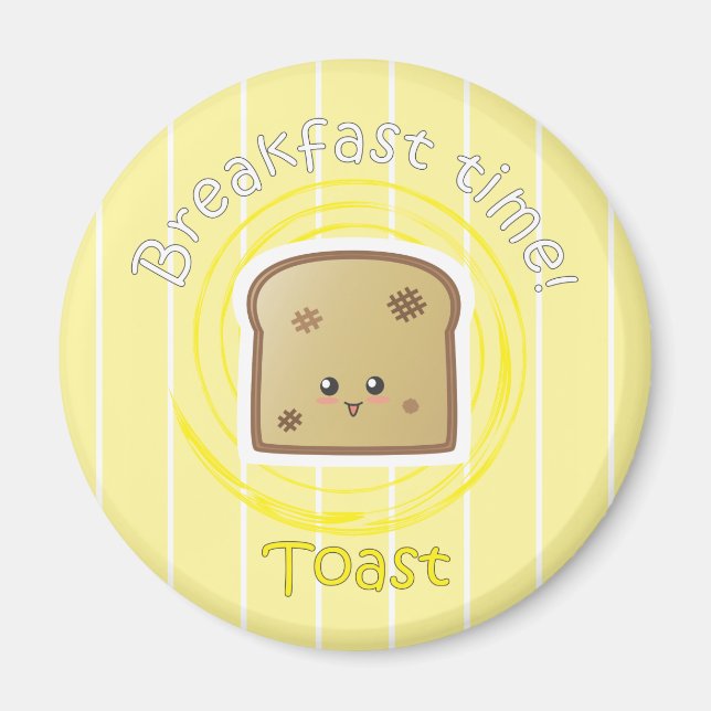Aimant Heure du petit-déjeuner - Toast (Devant)