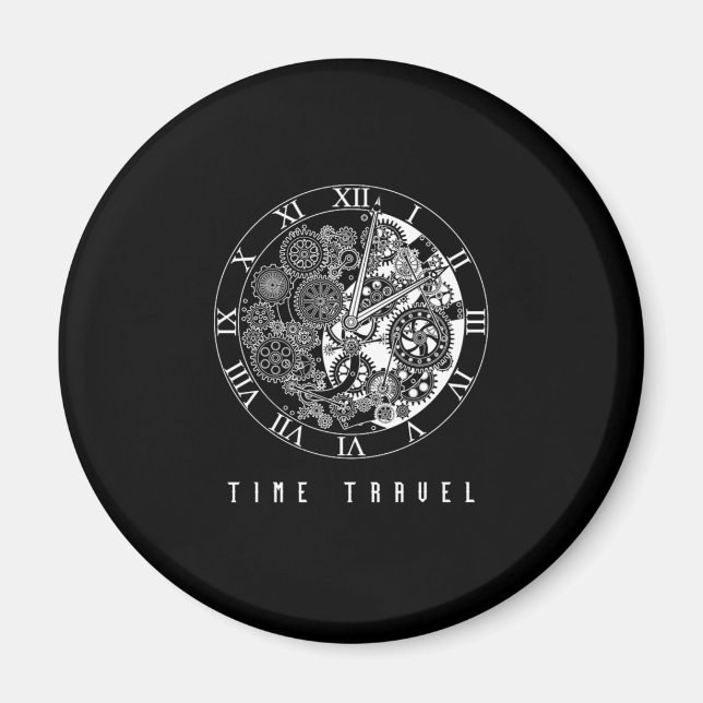 Aimant Heure Voyage Horloge Montre Futur Ancien Don De Fi (Devant)
