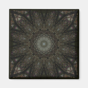 Aimant Heures Carré Mandala
