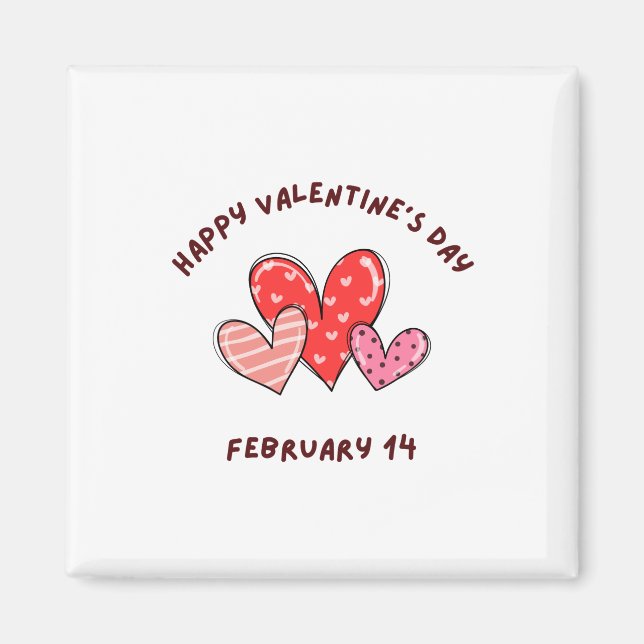 Aimant Heureuse Sainte-Valentin 2023 - Saint Valentin 14  (Devant)