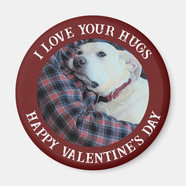 Aimant Heureuse Sainte-Valentin Best Daddy Cute Dog Photo (Devant)