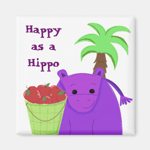 Aimant Heureux comme Hippo