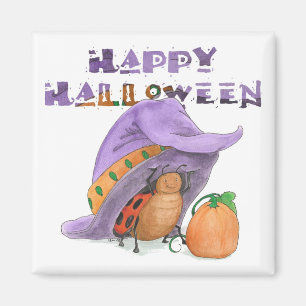 Aimant heureux de Halloween de la coccinelle