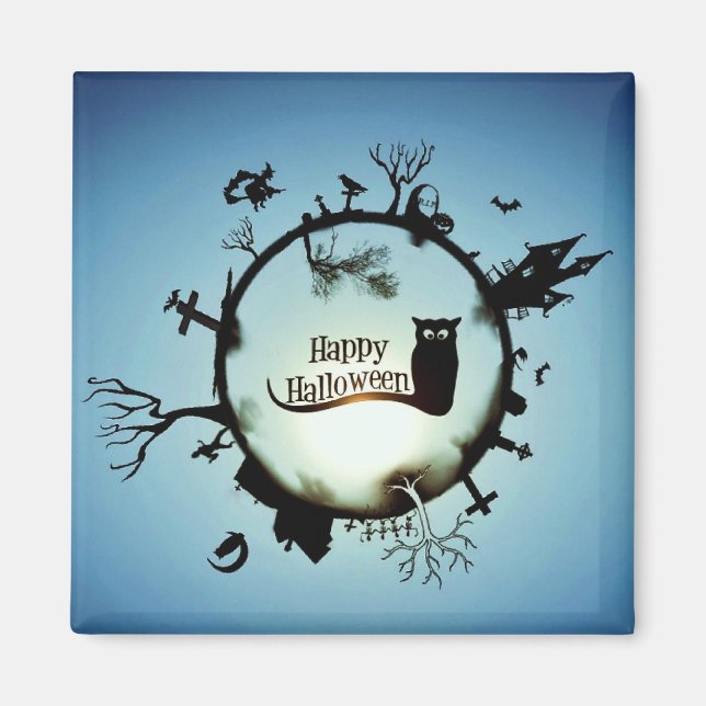 AIMANT HEUREUX HALLOWEEN ! (Devant)