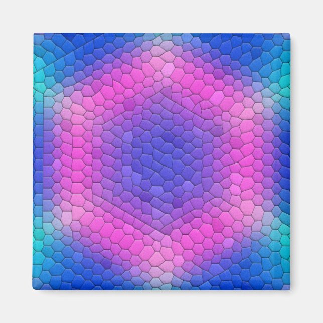 Aimant Hexagones de l'échelle de sirène holographique ros (Devant)