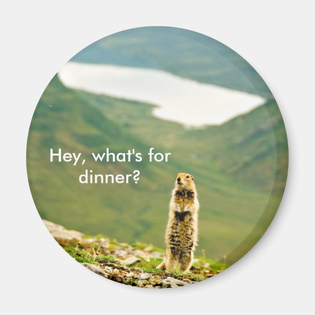 Aimant Hey, c'est quoi pour le dîner ? (Devant)
