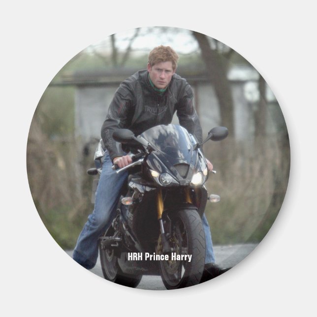 Aimant HH Prince Harry moto (Devant)