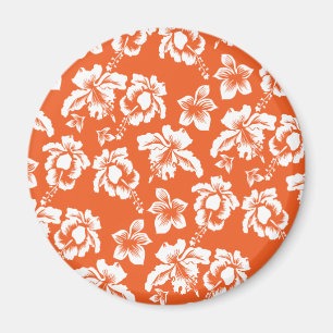 Aimant Hibiscus d'Hawaï orange