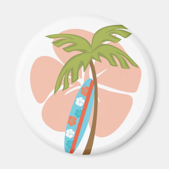 Aimant Hibiscus Surboard (Devant)