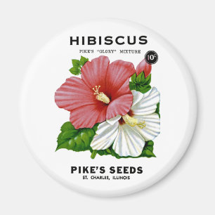 Aimant Hibiscus Vintage Seed Packet