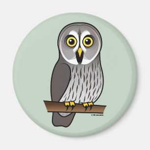 Aimant Hibou de grand gris mignon