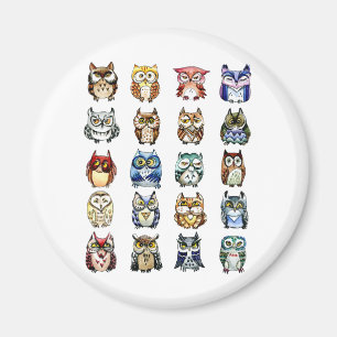 Aimant Hiboux et chat