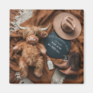 Aimant Highland Cow Grossesse agricole rustique faire-par