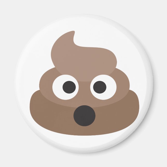 Aimant Hilarious choqué Emoji Poop (Devant)