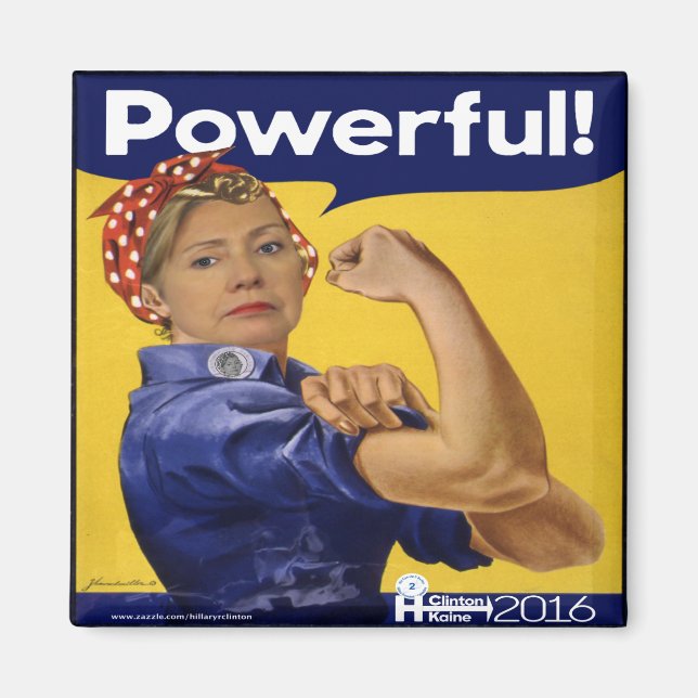 Aimant Hillary Clinton Puissante ! (Devant)