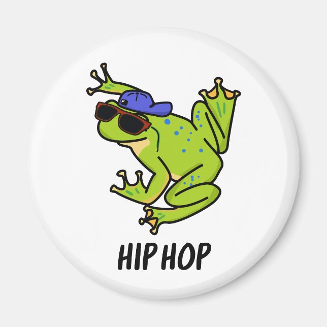 Aimant Hip hop Funny Hopping Frog Pun (Devant)