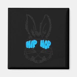 Aimant Hip hop Joyeux Visage De Lapin De Pâques Avec Sung