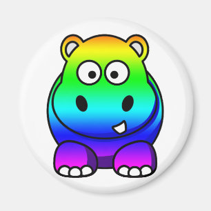 Aimant Hippo multicolore, Arc-en-ciel