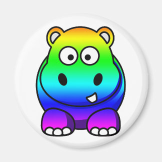 Aimant Hippo multicolore, Arc-en-ciel