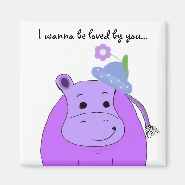 Aimant Hippo violet cool (Devant)