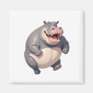 Aimant Hippopotamus Joyeux Jouage Amusant En L'Air
