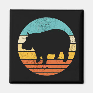 Aimant Hippopotomas Soleil rétro