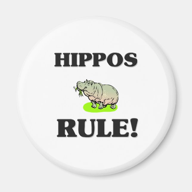 Aimant HIPPOS Règle ! (Devant)