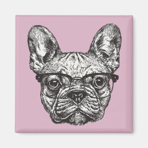Aimant Hipster Bulldog