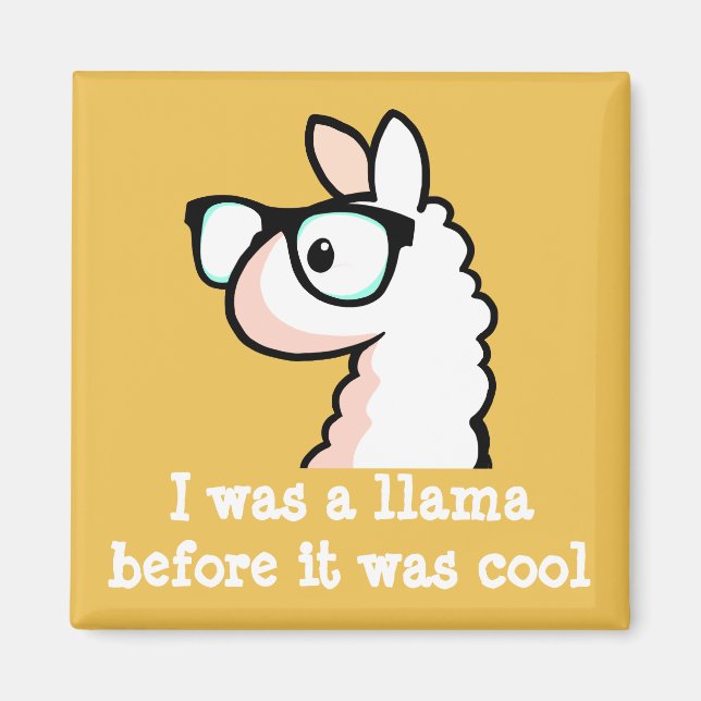 Aimant Hipster Llama (Devant)