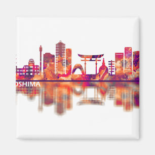 Aimant Hiroshima Japan Skyline