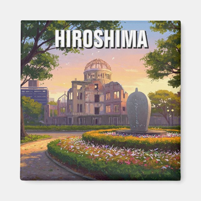 Aimant Hiroshima Japon Peace Dome Voyage (Devant)