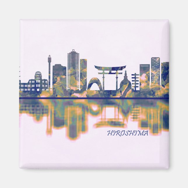 Aimant Hiroshima Skyline (Devant)