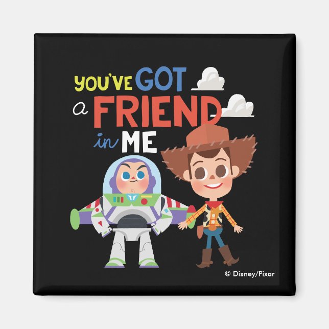 Aimant Histoire du jouet | Caricature Buzz et Woody (Devant)