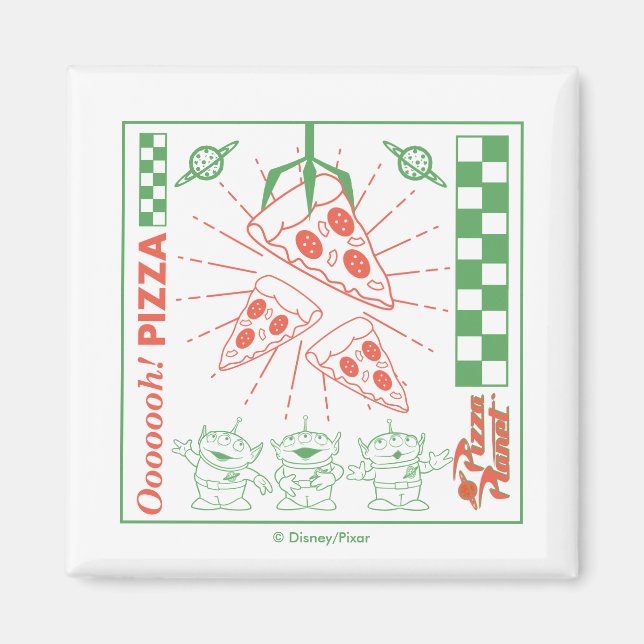 Aimant Histoire du jouet | Pizza Planet graphique (Devant)
