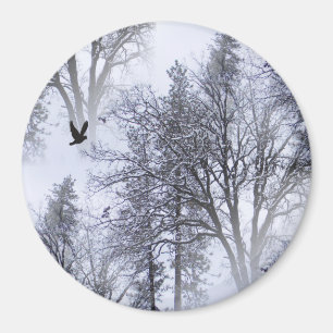 Aimant Hiver Corbeau...