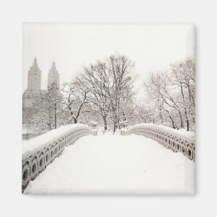 Aimant Hiver de Central Park Romance - pont d'arc