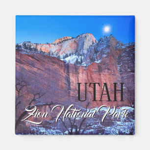 Aimant Hiver Moon Zion National Park Utah