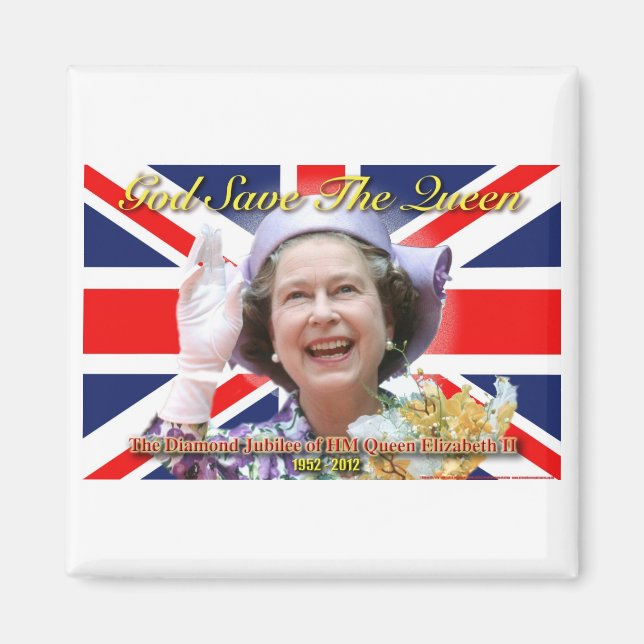 Aimant HM Queen Elizabeth II Diamond Jubilee (Devant)