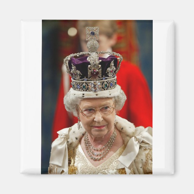 Aimant HM Queen Elizabeth II Platinum Jubilee (Devant)