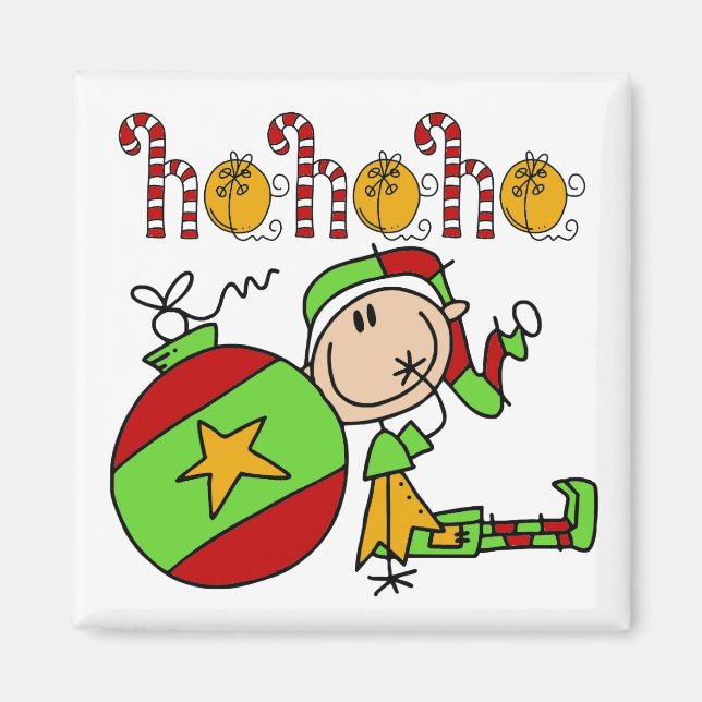 Aimant Ho Ho Ho Holiday Elfe (Devant)