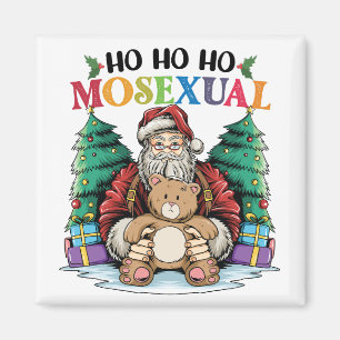 Aimant Ho Ho Ho Mosexuel Gay Père Noël LGBTQ Gay Noël 