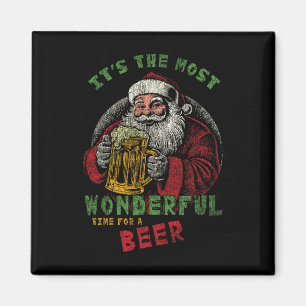 Aimant Ho Ho Holy J'Ai Besoin D'Une Bière Drôle Père Noël