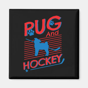Aimant Hockey et Carlin Chien Carlin et amateurs de hocke